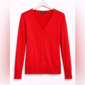 For Cynthia Red Cardigan Sweater